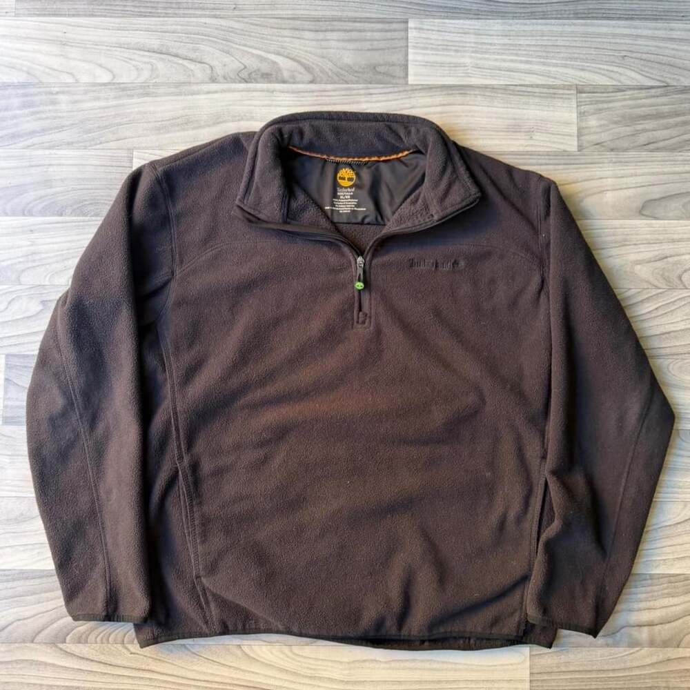Timberland Quarter Zip Fleece Pullover Size XL Black
